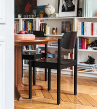 Chaise Achille en bois - Noir