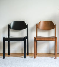 Chaise Achille en bois - Noir