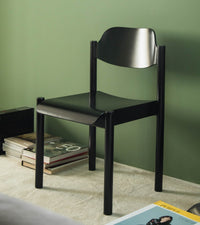 Chaise Achille en bois - Noir