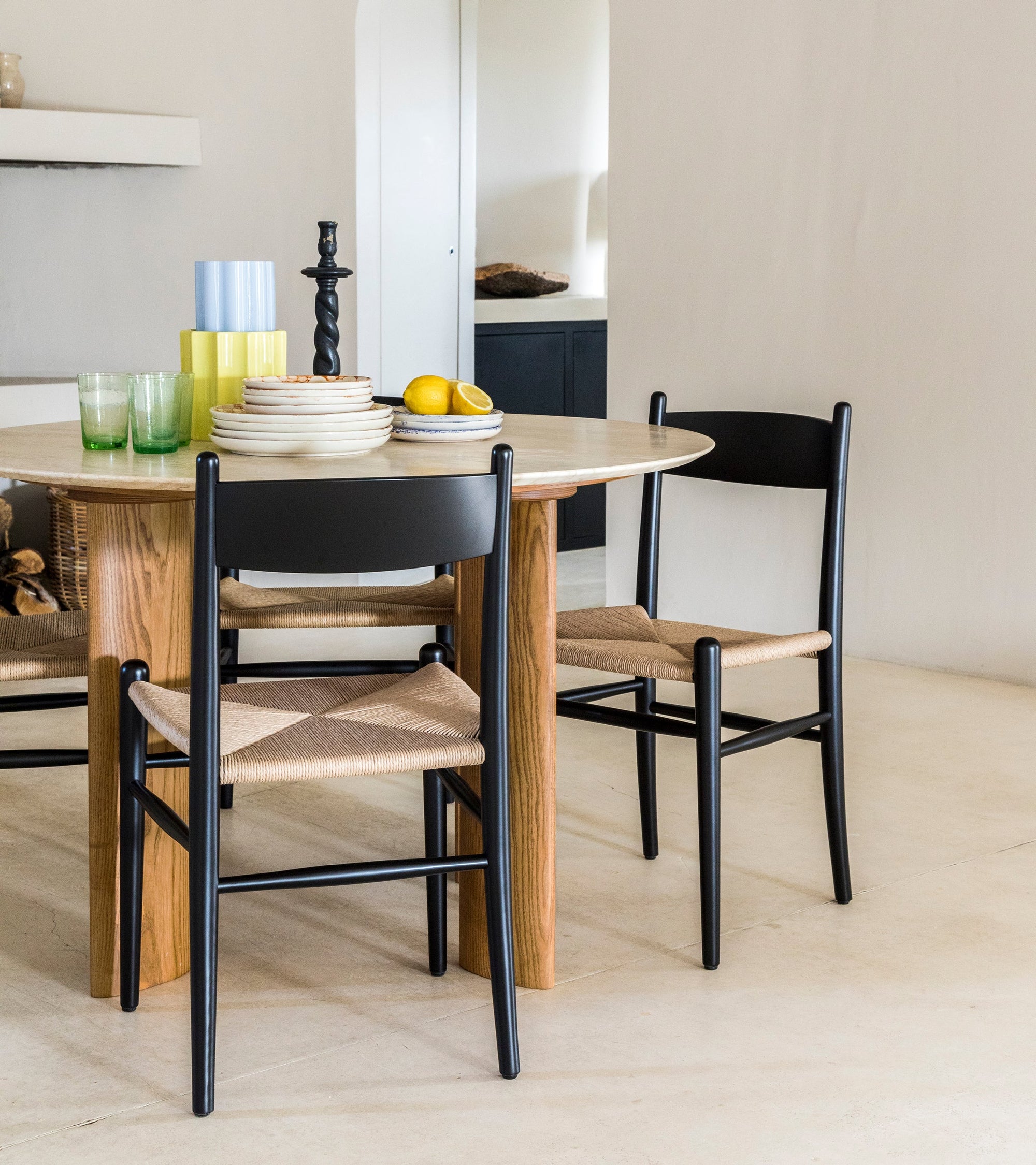 Chaise Carla en bois - Noir