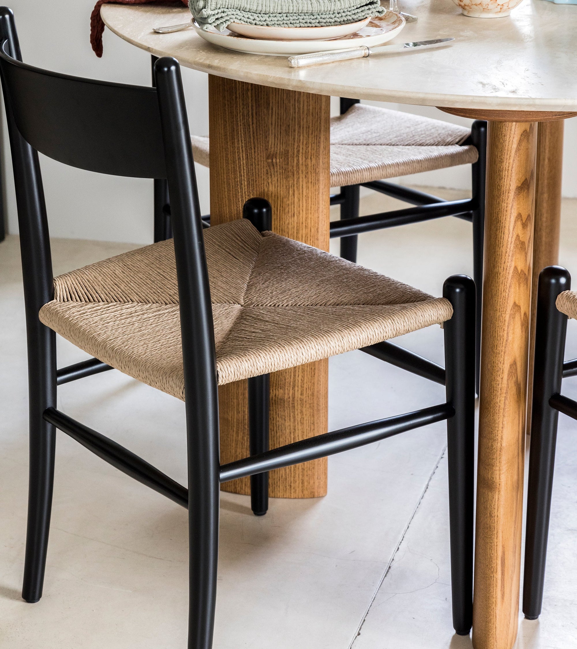Chaise Carla en bois - Noir