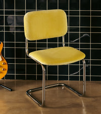 Chaise Classica en velours côtelé - Jaune