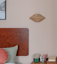 Applique Amalfi demi soucoupe en rotin - Sable