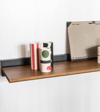 Large Sola wall console in wood - Iroko