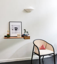 Large Sola wall console in wood - Iroko
