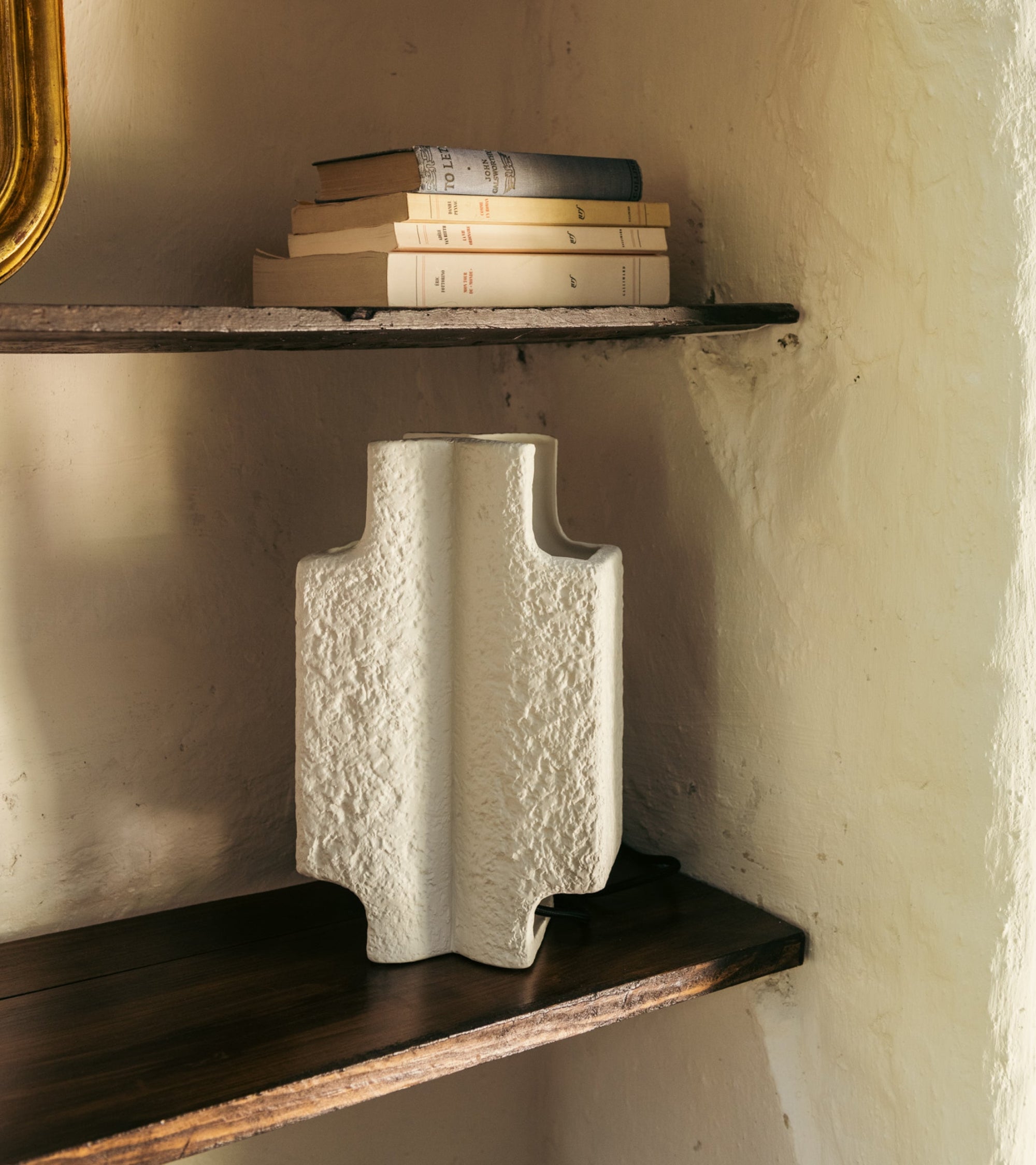 Lampe à poser Mano en terre cuite - Blanc