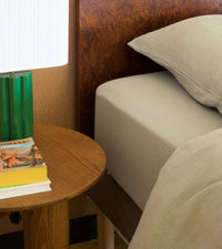 Drap-housse Como en gaze de coton - Vert d'eau