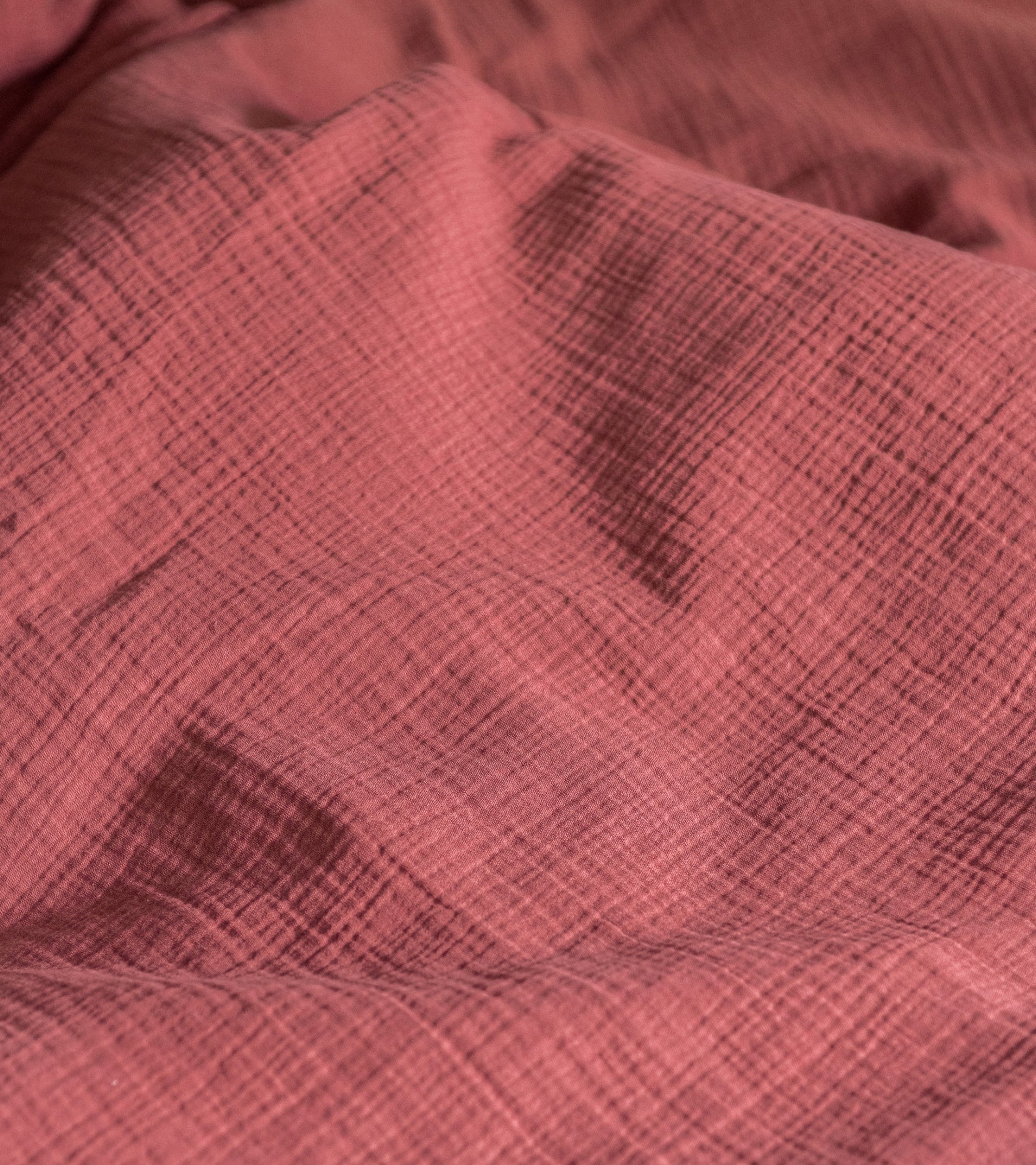 Drap-housse Como en gaze de coton - Brique