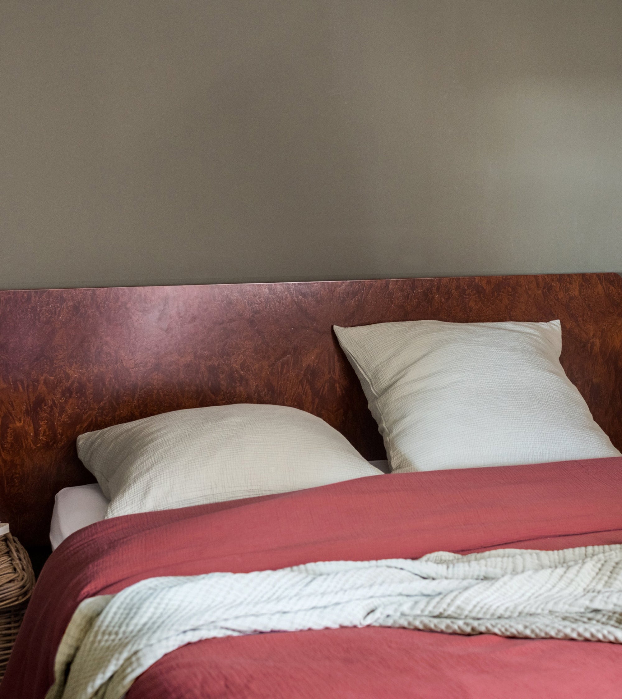 Housse de couette Como en gaze de coton - Brique