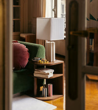 Table d'appoint Opera côté droit en bois - Iroko