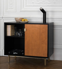 Sorella wooden sideboard - Iroko and Black