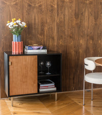 Sorella wooden sideboard - Iroko and Black