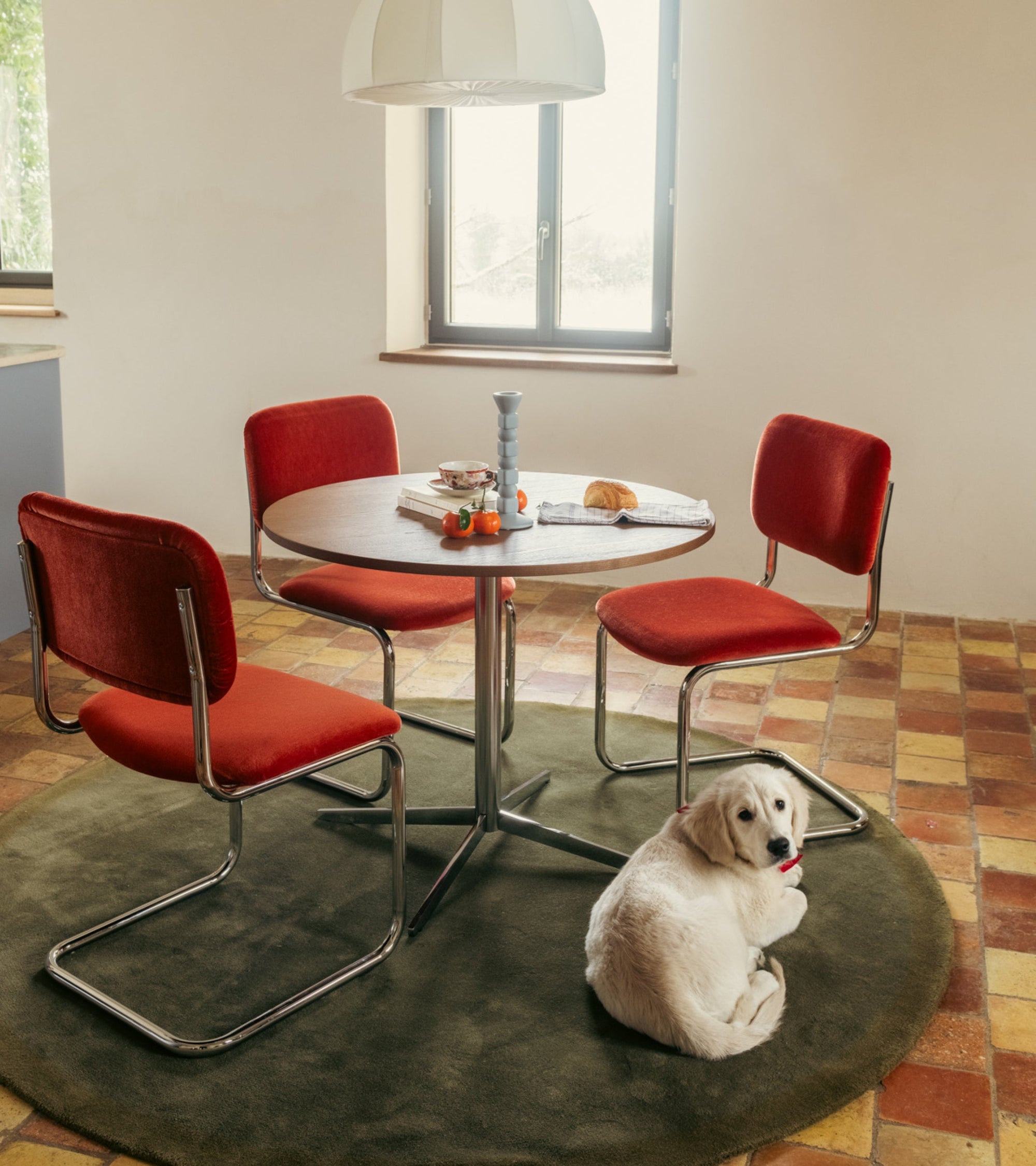 Table de cuisine Amadeo en bois et métal - Iroko