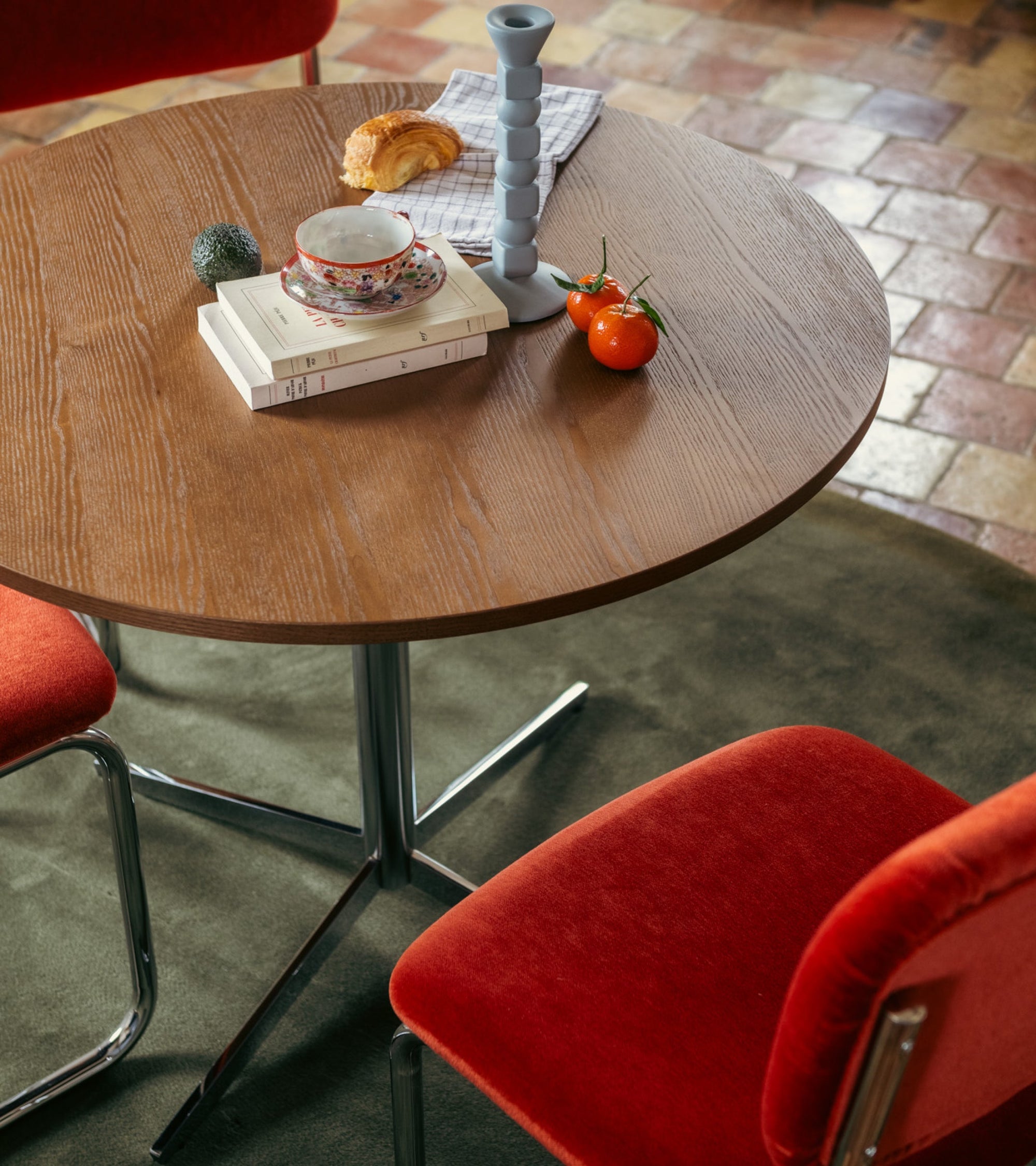 Table de cuisine Amadeo en bois et métal - Iroko