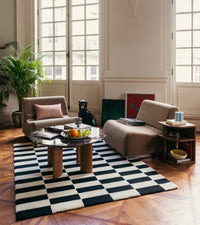 Tapis Firenze 150x200 en laine - Noir