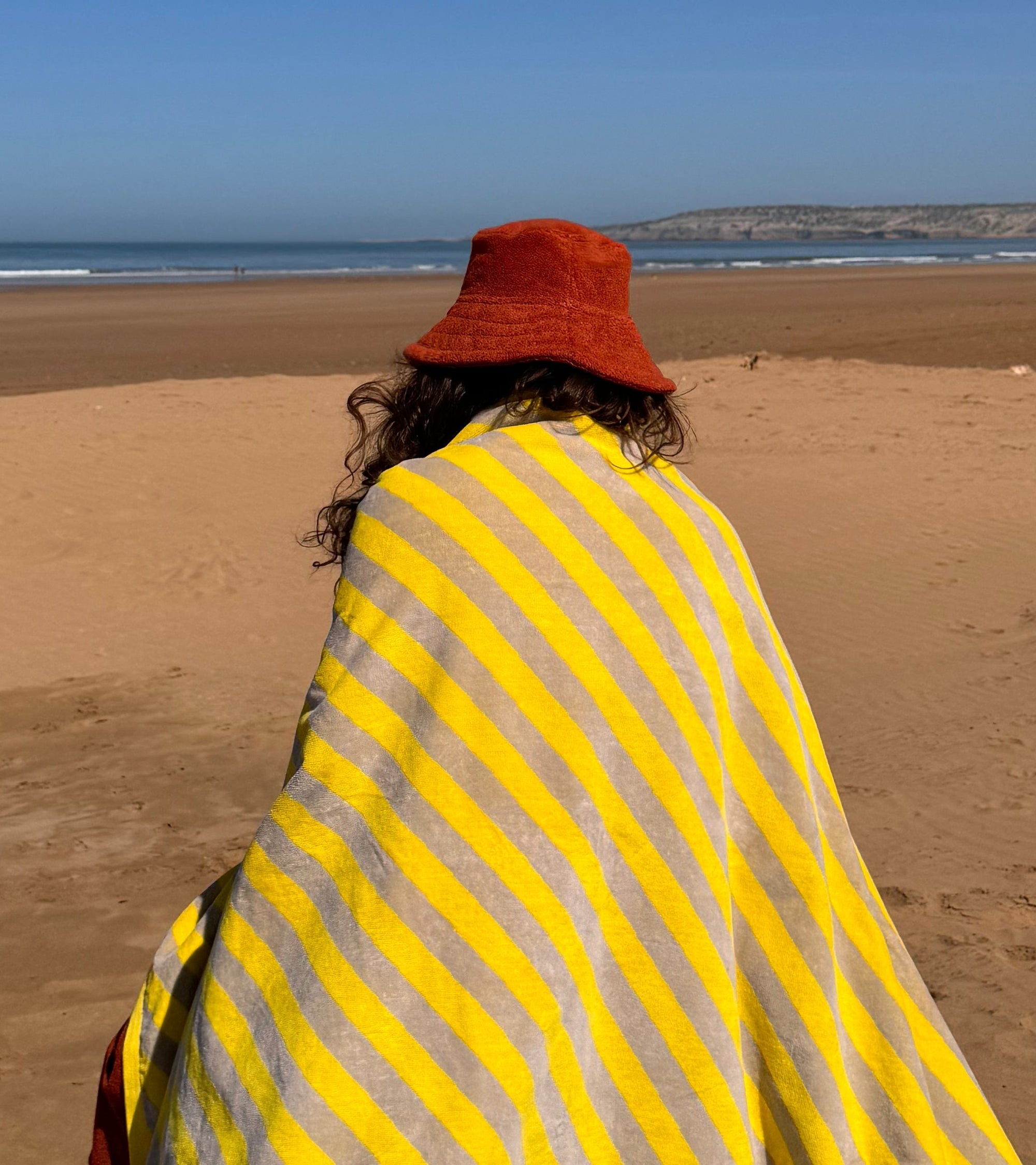 Bob de plage Maremma en éponge - Brique