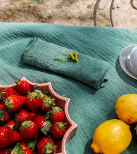 Serviette de table Tavola en lin - Vert