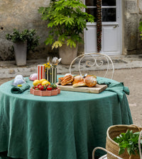 Nappe Tavola en lin - Vert