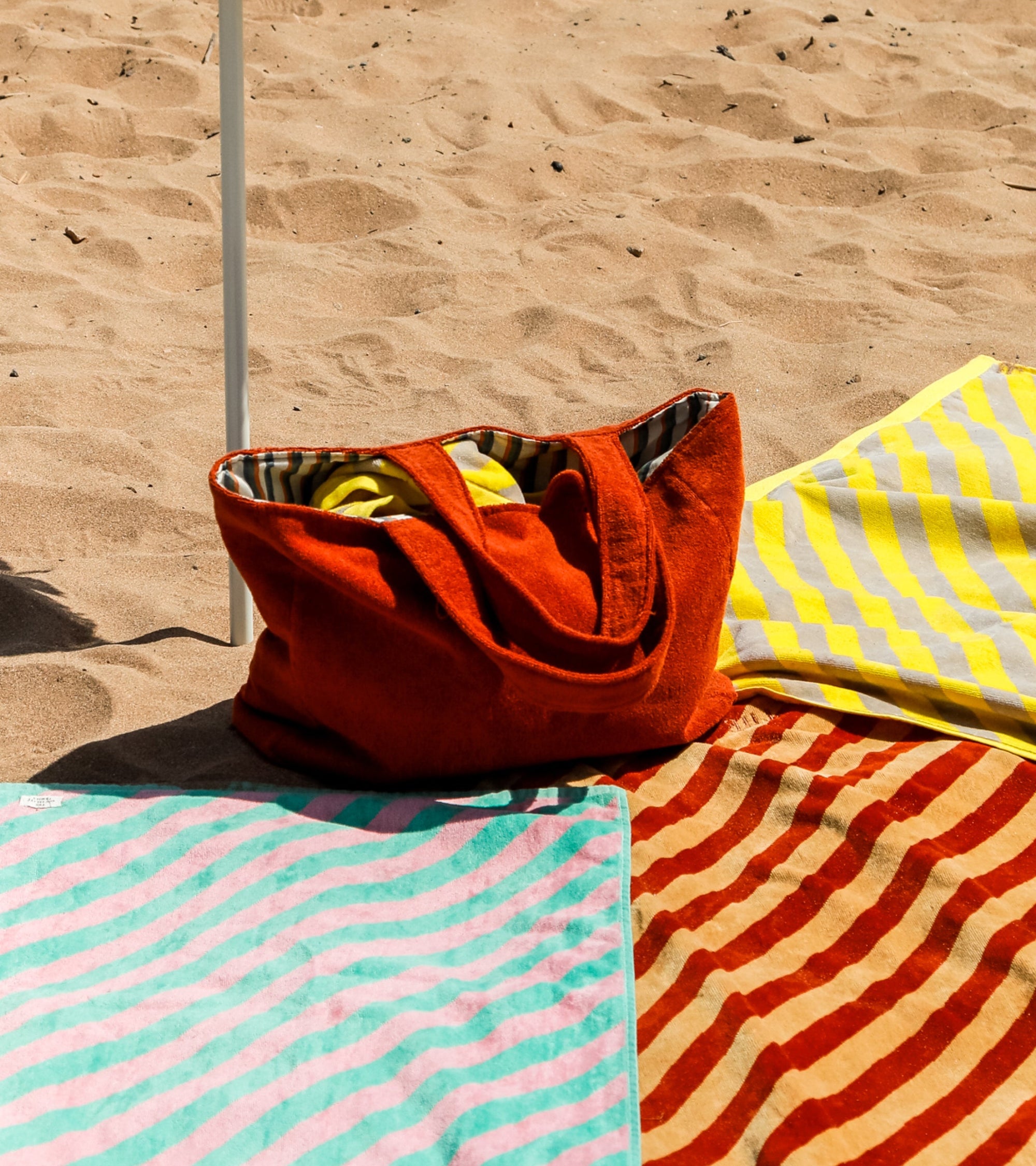 Sac de plage Maremma en éponge - Brique