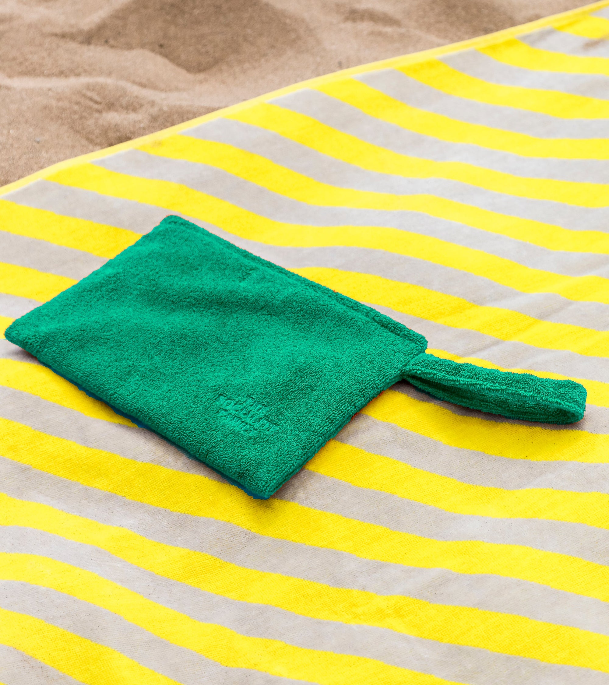 Trousse de plage Maremma en éponge - Vert