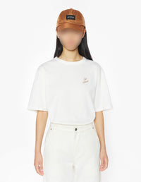 Barista Fox print short-sleeved T-shirt - Tapioca