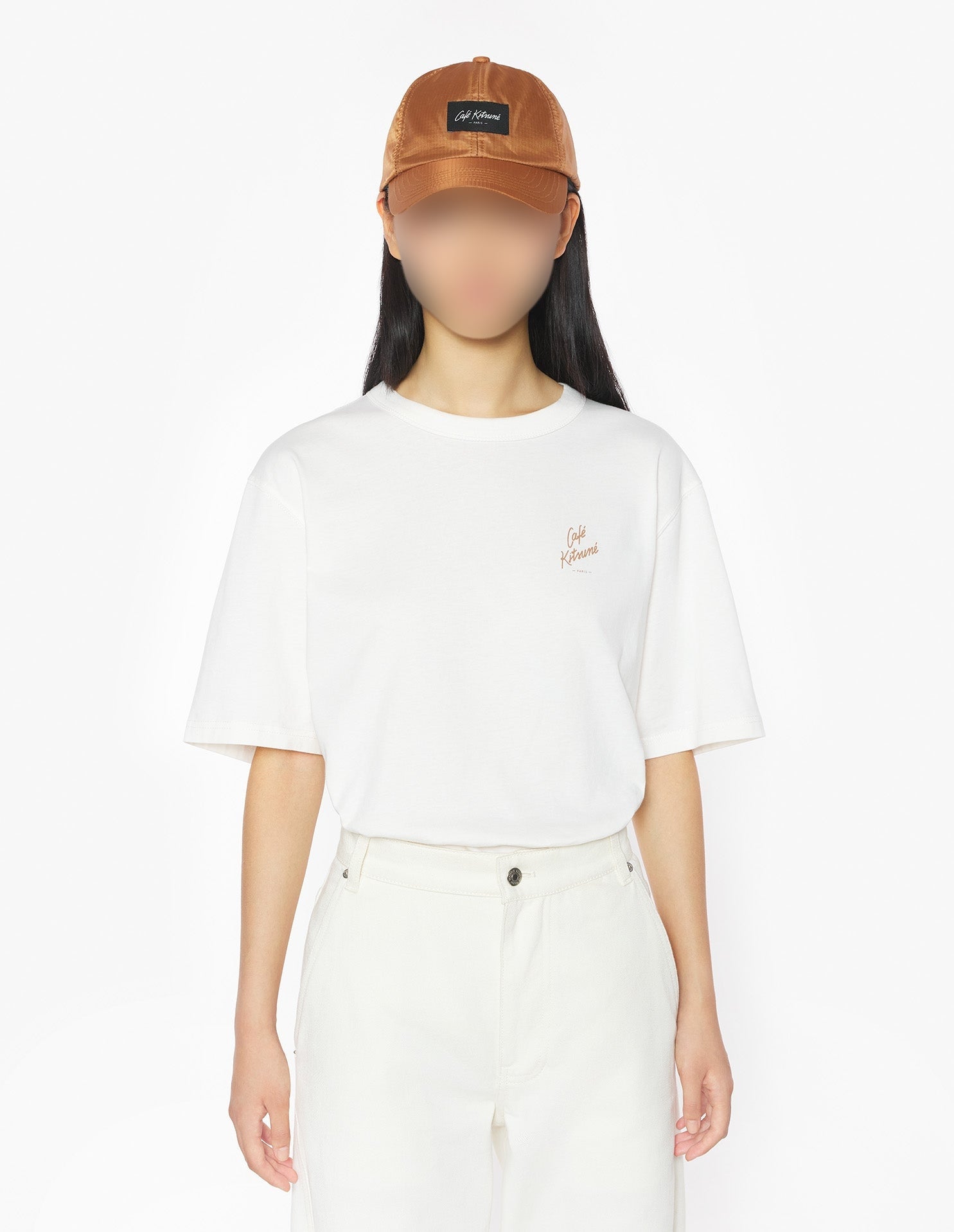 Barista Fox print short-sleeved T-shirt - Tapioca