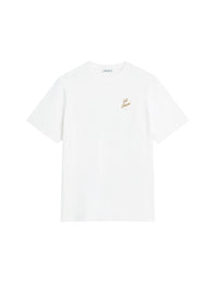 Barista Fox print short-sleeved T-shirt - Tapioca