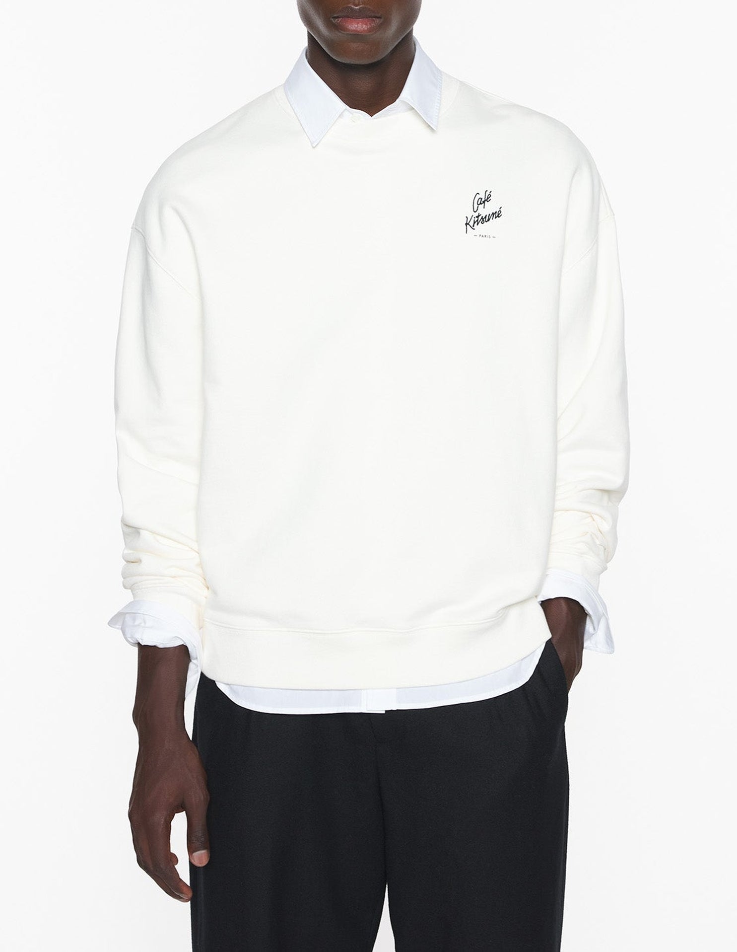 Café Kitsuné embroidered sweatshirt - Tapioca
