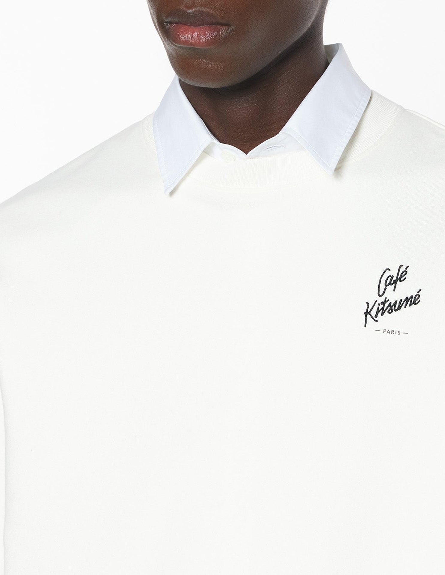 Café Kitsuné embroidered sweatshirt - Tapioca