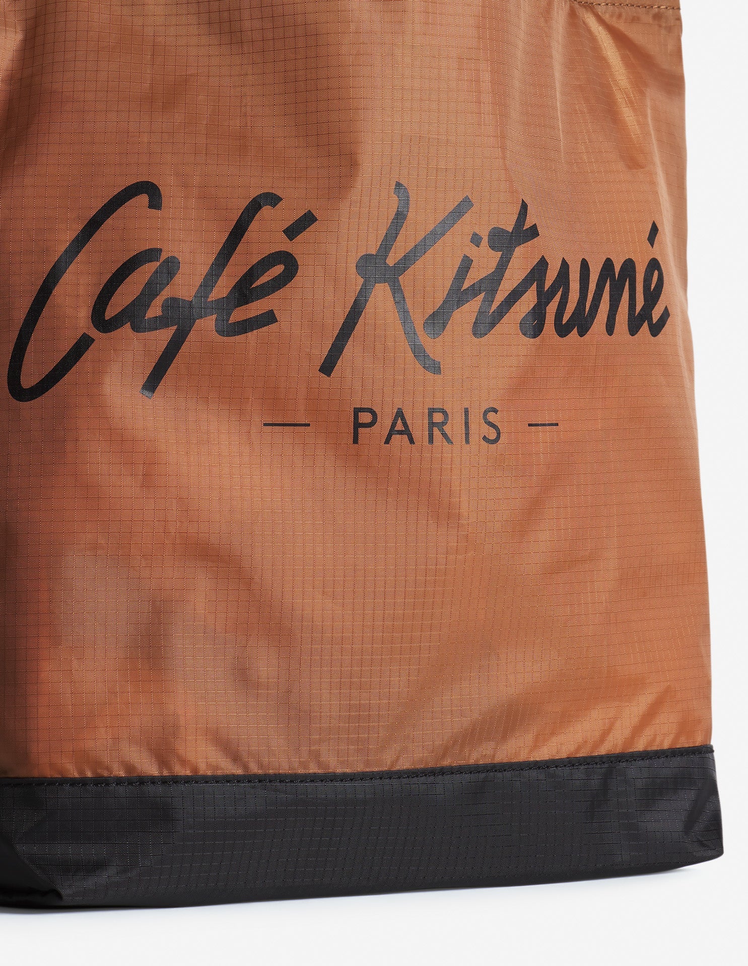 Sac cabas pliable Café Kitsuné - Almond & Black