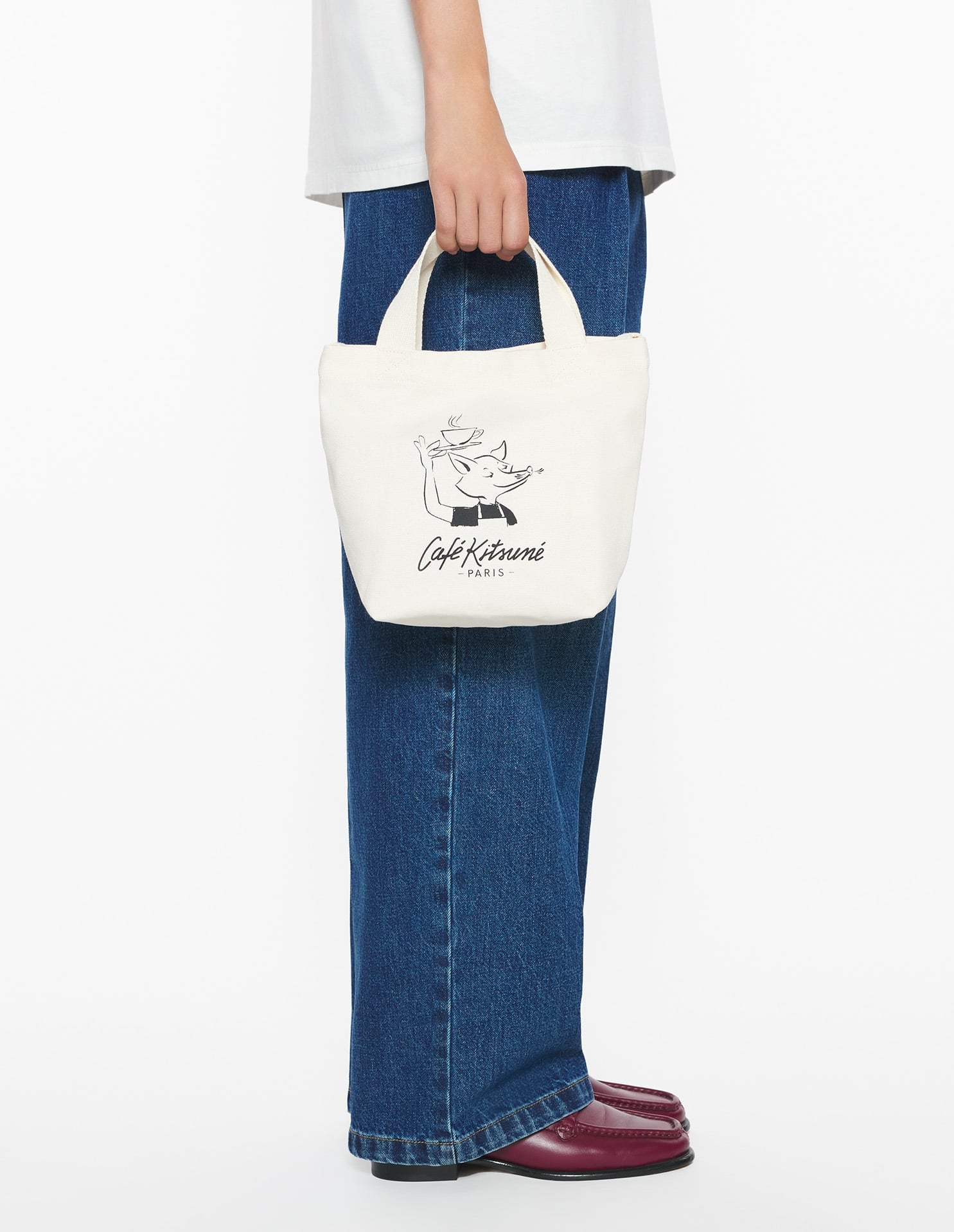 Barista Fox mini shopping bag - Tapioca