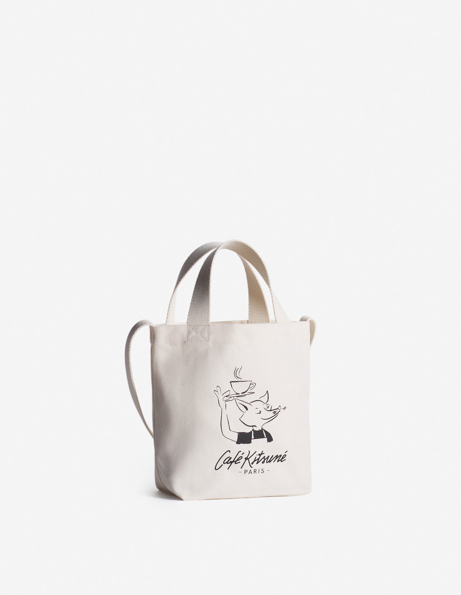 Barista Fox mini shopping bag - Tapioca