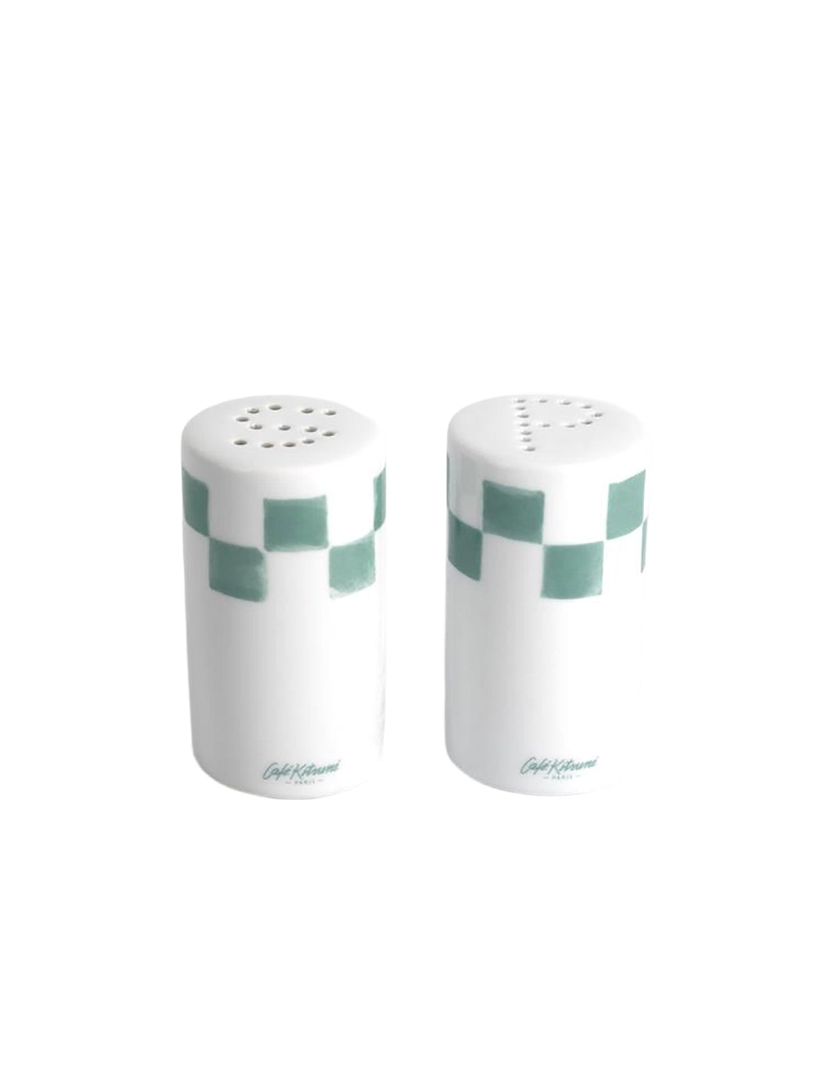 Salière et poivrière Café Kitsuné en porcelaine - White & Matcha