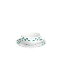 Tasse et soucoupe Café Kitsuné en porcelaine - White & Matcha