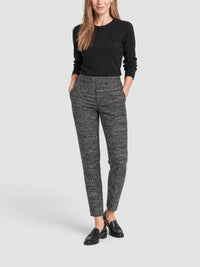 Pantalon chiné en coton - Noir