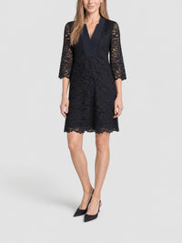Long-sleeved dress - Navy