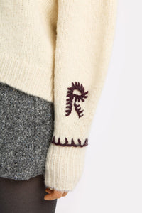 Bird wool jumper - Ivory