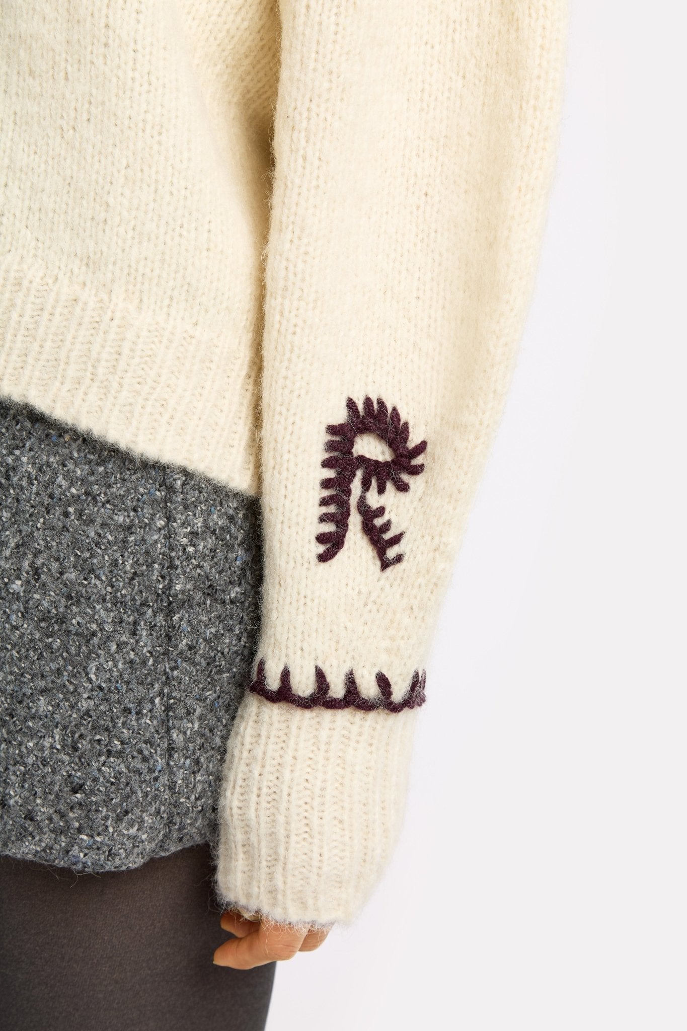 Bird wool jumper - Ivory
