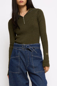 Pull Fool en laine - Kaki