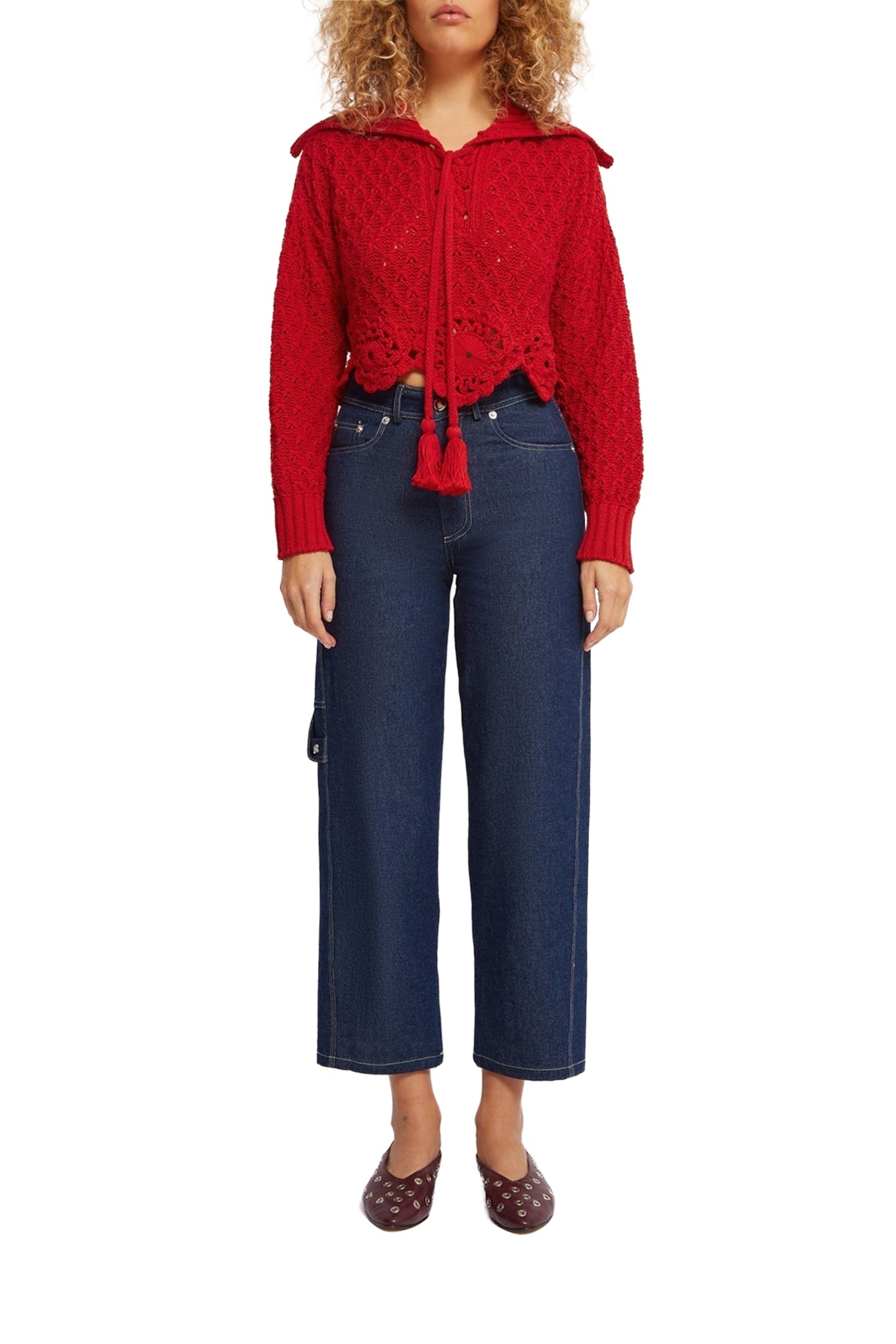 Jeanne cotton jumper - Red