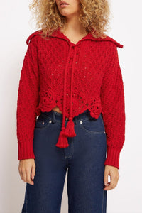 Jeanne cotton jumper - Red