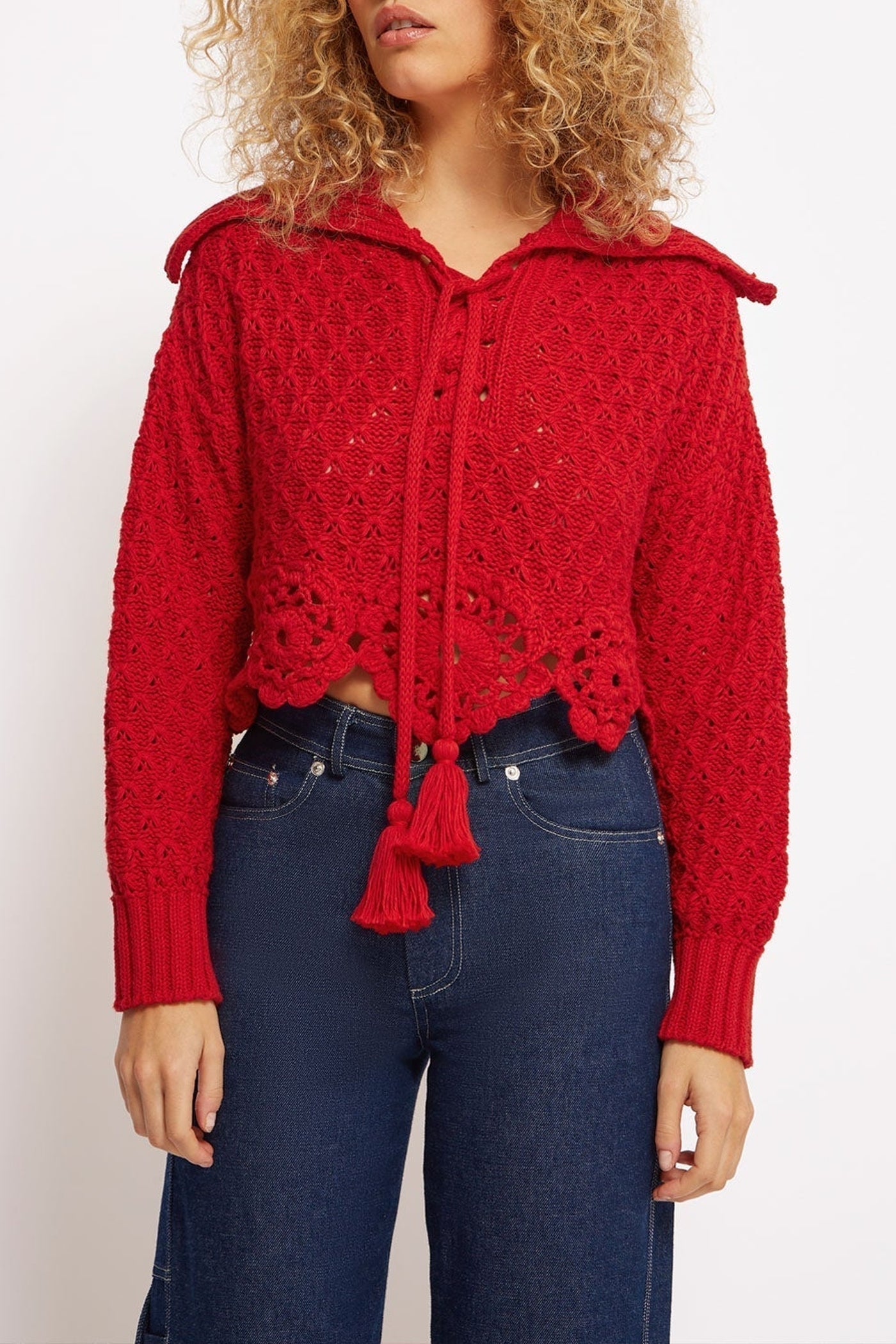 Jeanne cotton jumper - Red