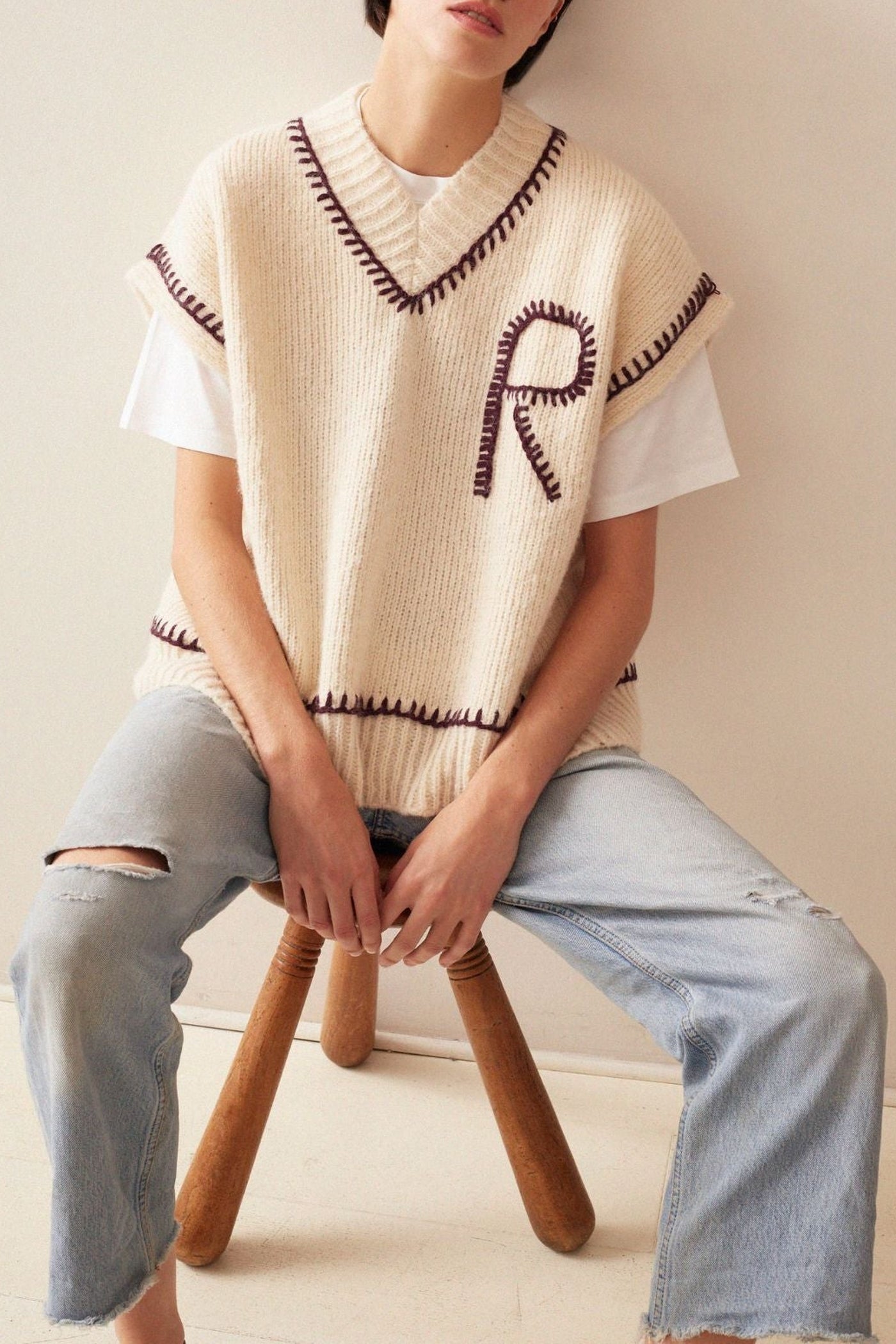 Santiago wool jumper - Ivory