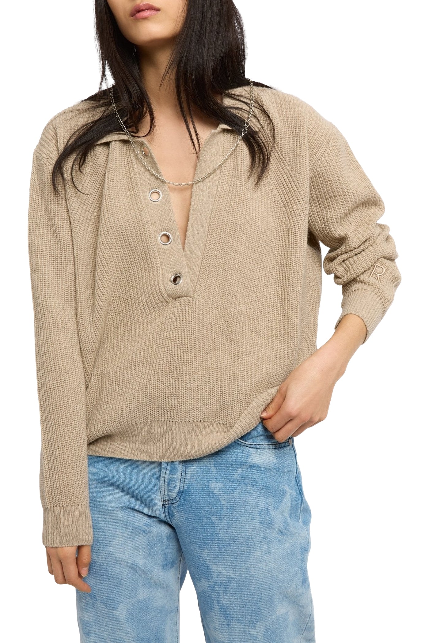William wool jumper - Ivory