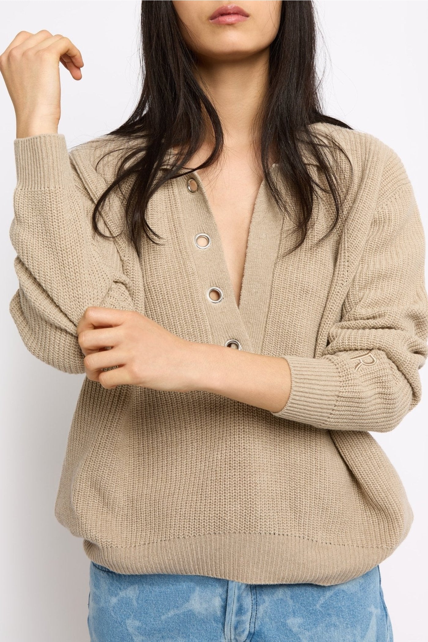 William wool jumper - Ivory
