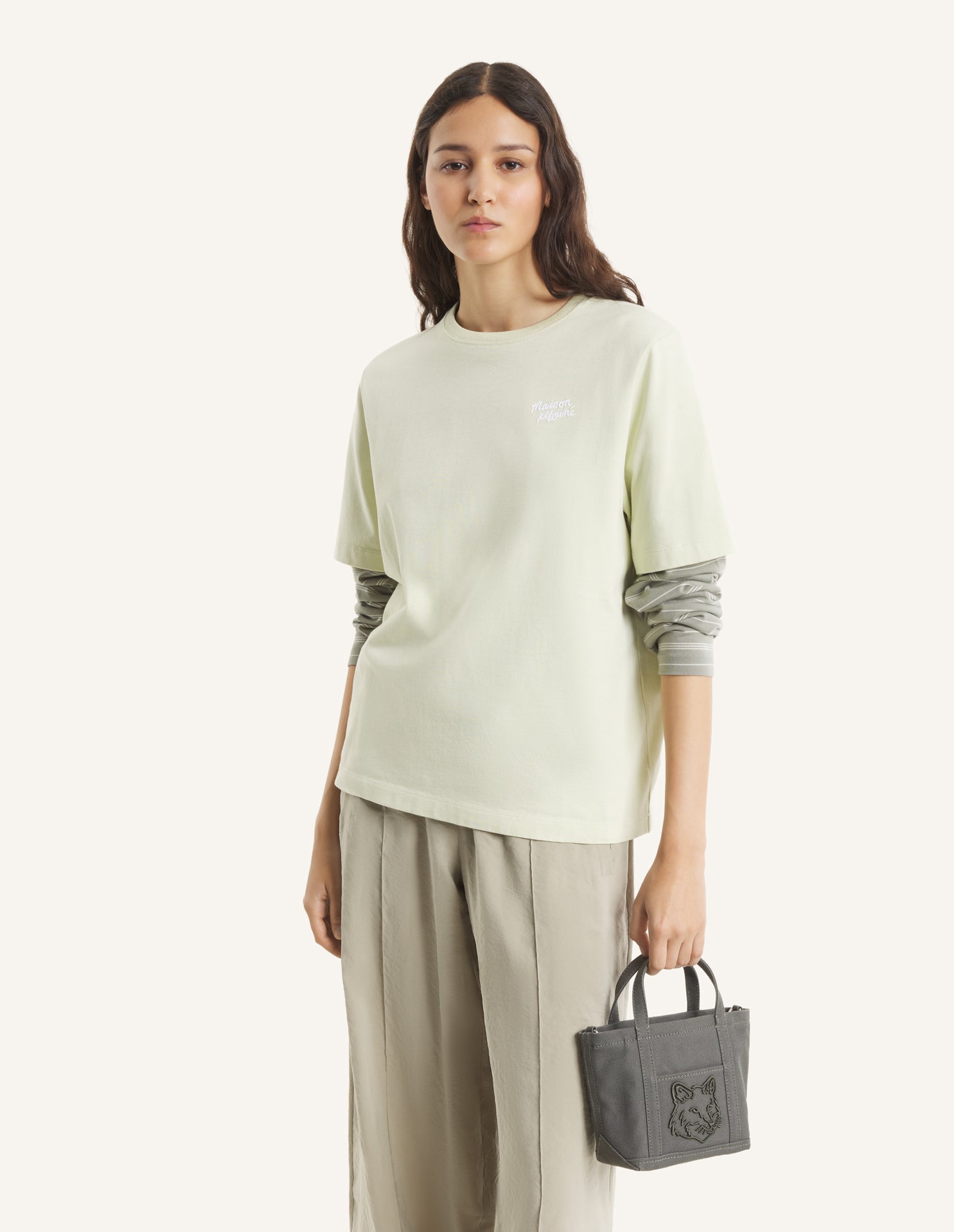 Maison Kitsuné Handwriting Comfort Tee-Shirt - Aloe Wash