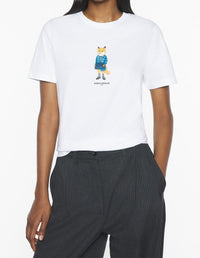 T-shirt Dressed Fox - White