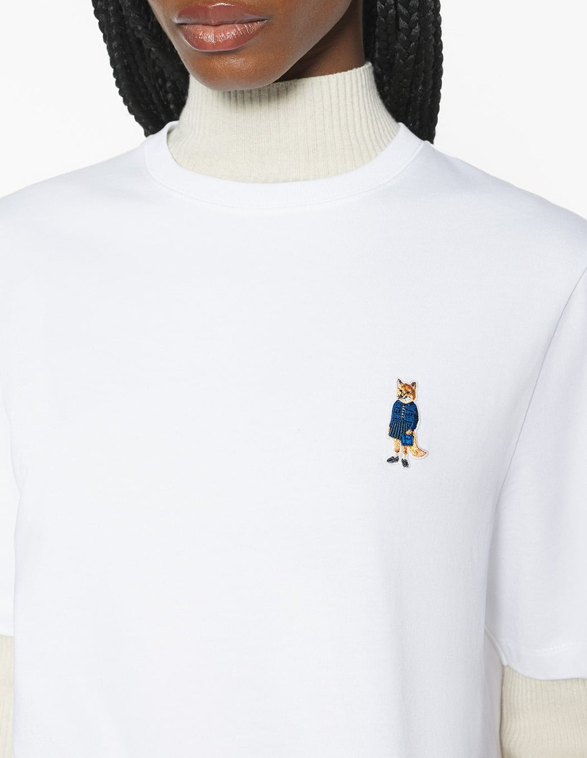 T-shirt Dressed Fox - White