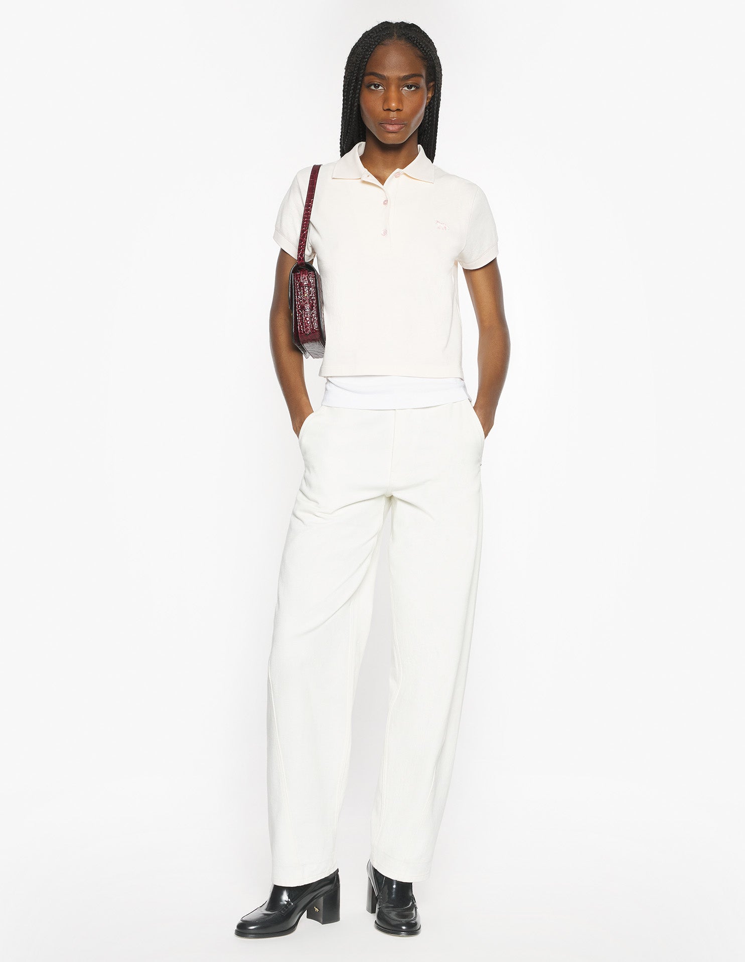 Baby Fox Cropped Polo - Angel Wing