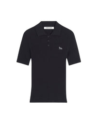 Polo en laine côtelée fine Baby Fox - Black